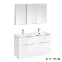 Evineo ineo5 Doppelwaschtisch mit Waschtischunterschrank...