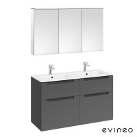 Evineo ineo5 Doppelwaschtisch + Waschtischunterschrank +...