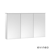 Evineo ineo5 Doppelwaschtisch + Waschtischunterschrank + LED-Spiegelschrank